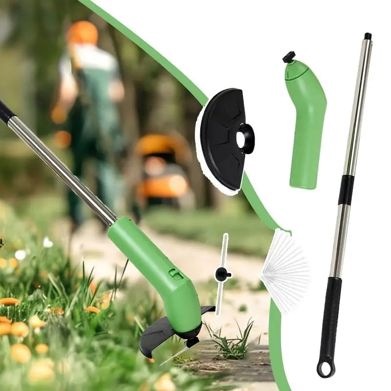 Weed Wacker Weed Eater Cordless with Metal Blade Battery Powered String Trimmer Lightweight Grass Cutter for Garden
