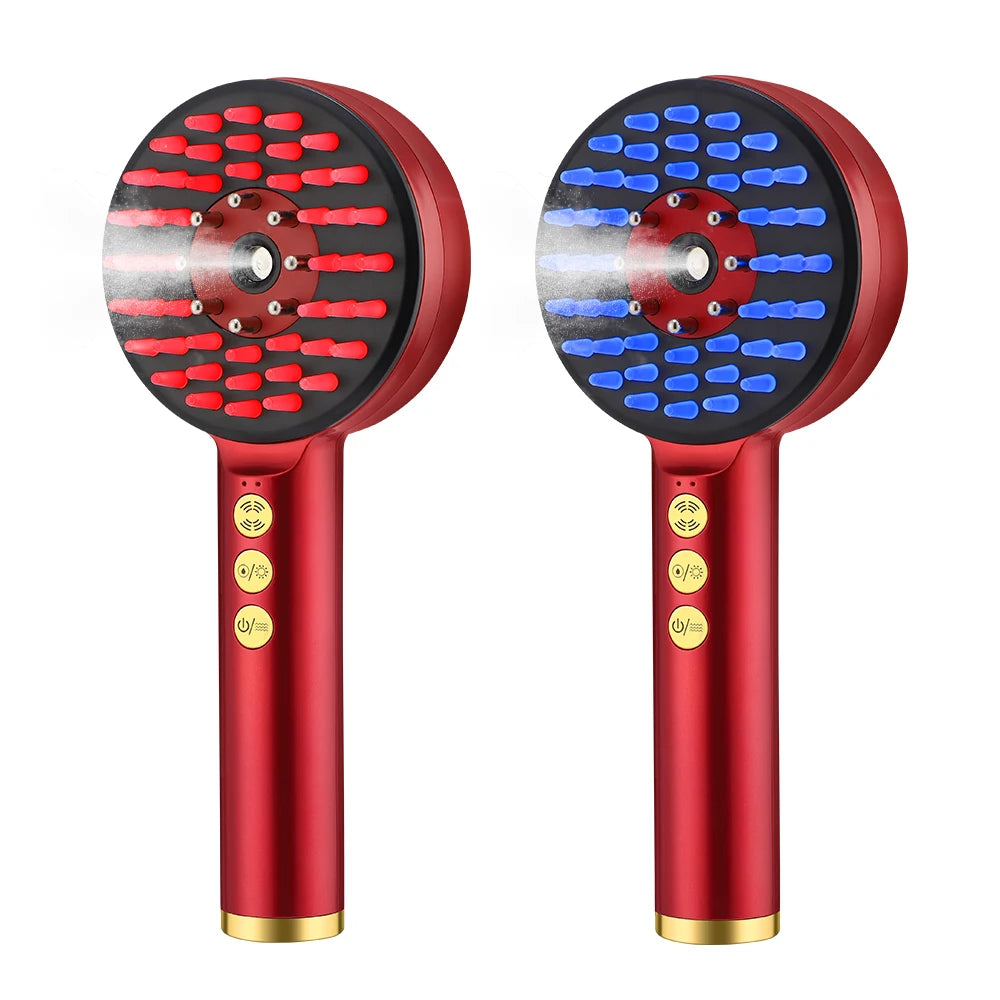 Deep Kneading Massage Comb, Red Light Therapy Scalp Massager