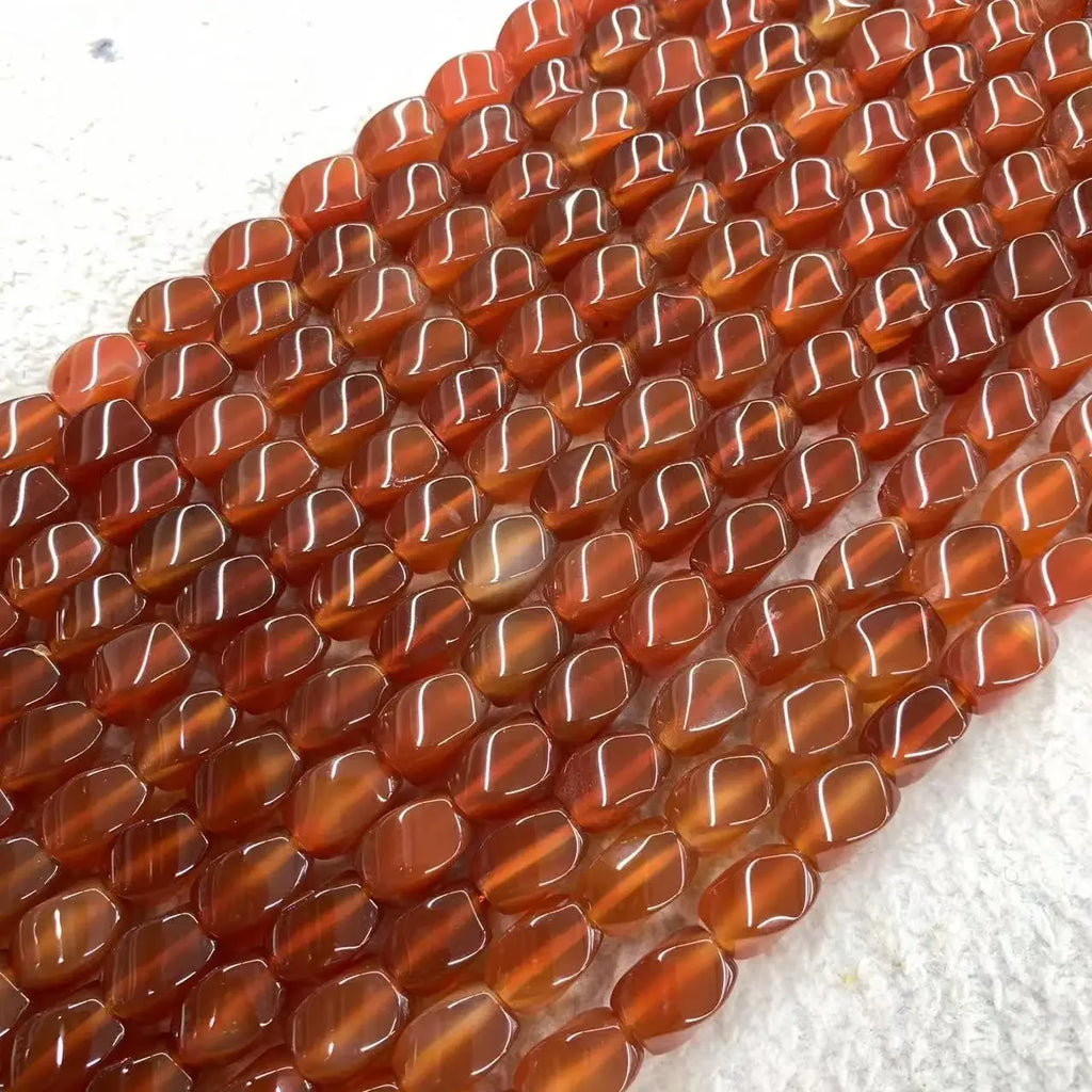 Genuine Natural Round Red Agate Loose Beads Stone Bracelet Gemstone