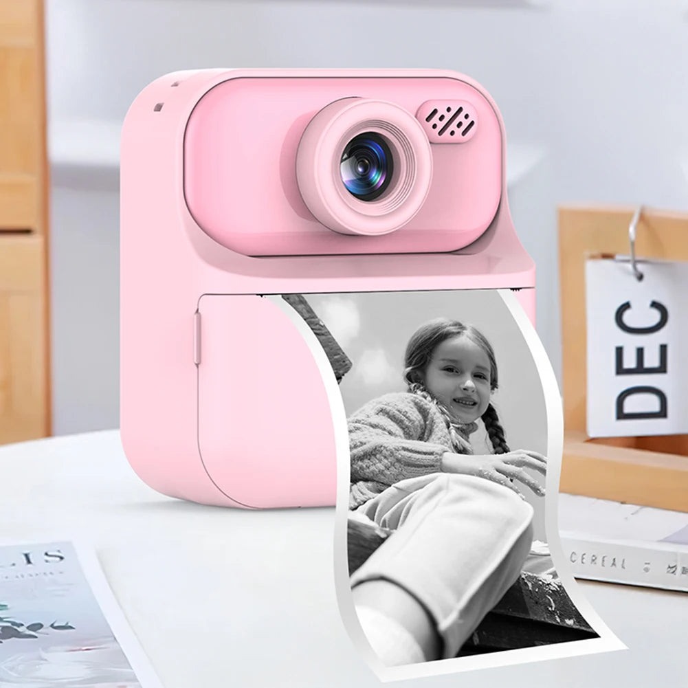 Kids Camera Instant 1080P HD Selfie Digital Camera for Girls Boys Christmas Birthday Gifts Toy Can Take Photo Video Print Camera