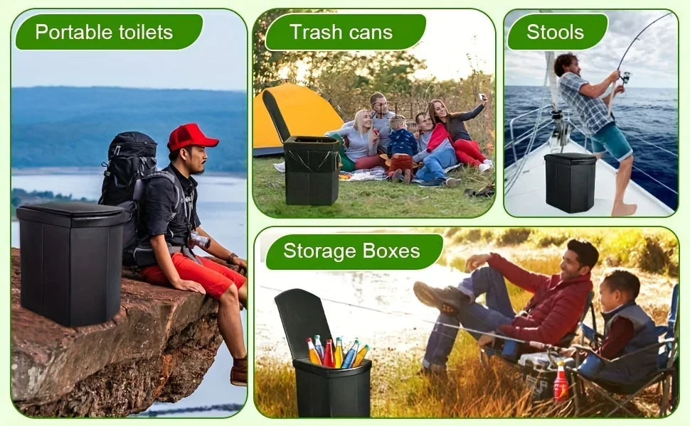 Portable Toilet For Camping, Portable Toilet For Adult, Camping Travel Folding Toilet With Lid, Easy Set Up