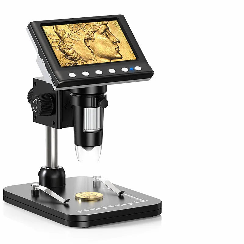 Digital Microscope 4.3'' 1000X Coin Microscope 1080P Video Microscope