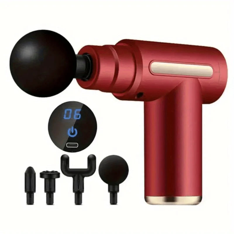 1 Massage Gun, Handheld Deep Muscle Massager for Body, Back, and Neck Pain, Ultra-Compact and Elegant Design, High Torque Drive, 6 Modes and 6 Gears