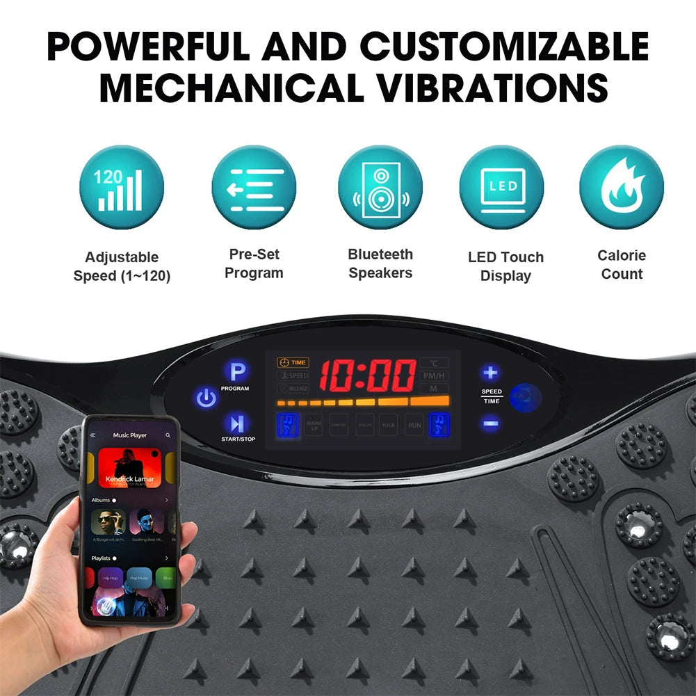 Vibration Plate Exercise Machine Whole Body Workout Bluetooth