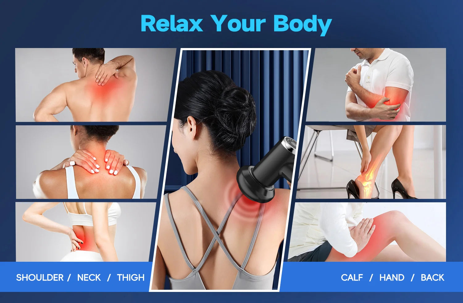 Vibration massage Protable body shaping Deep Muscle Relaxation Fitness