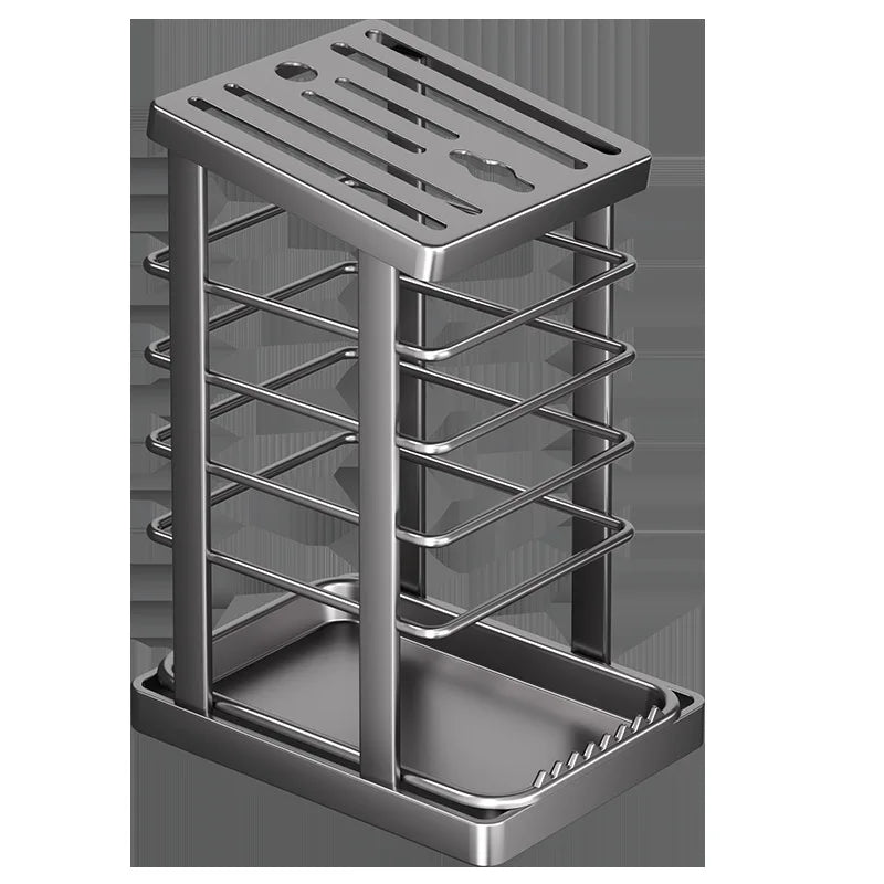 Kitchen Knife Storage Stand, Drainage Design Countertop Rack, Household Knife Block For Chef Knives
