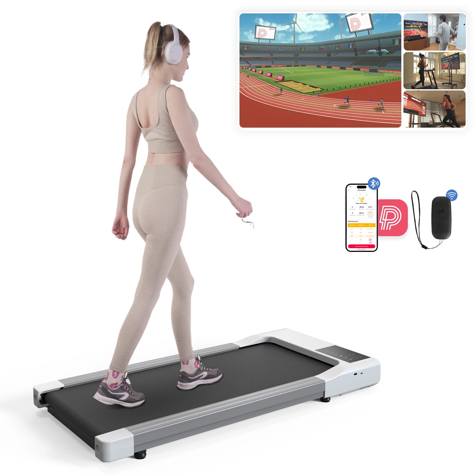 Treadmill 2in1 Treadmills for HomeRemote Control LCD Display Adjustable Speed