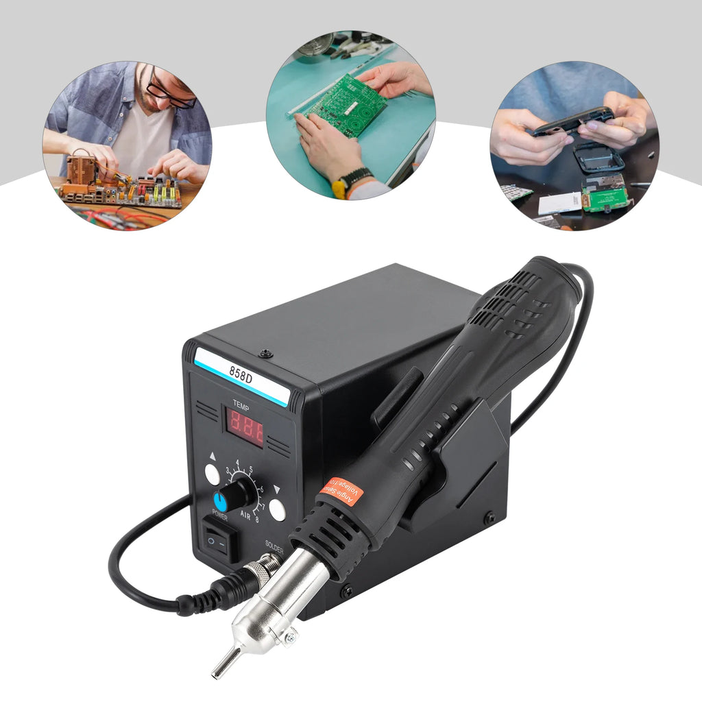 Soldering Station With Heat Gun Set 700W Hot Air Rework SMD LED Screen
