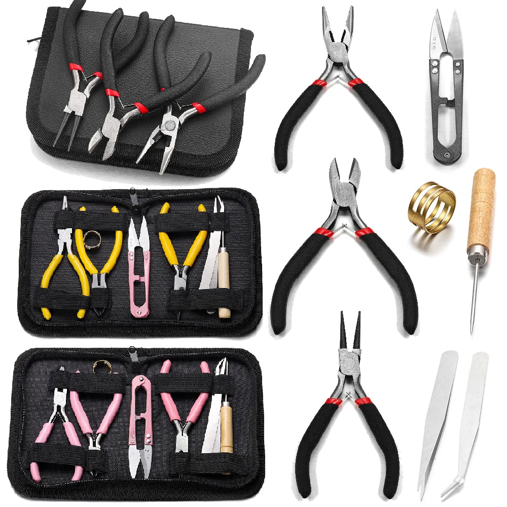 Jewelry Making Tools Kit – Pliers, Jump Ring Opener, Awl, Thread & Scissors Set for Jewelry