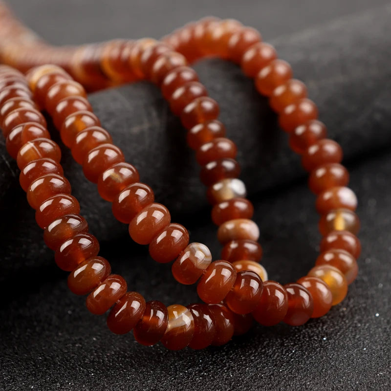 Natural Red Agate Stone Beads 4 6 8mm Abacu Flat Round Loose Gemstone Beads