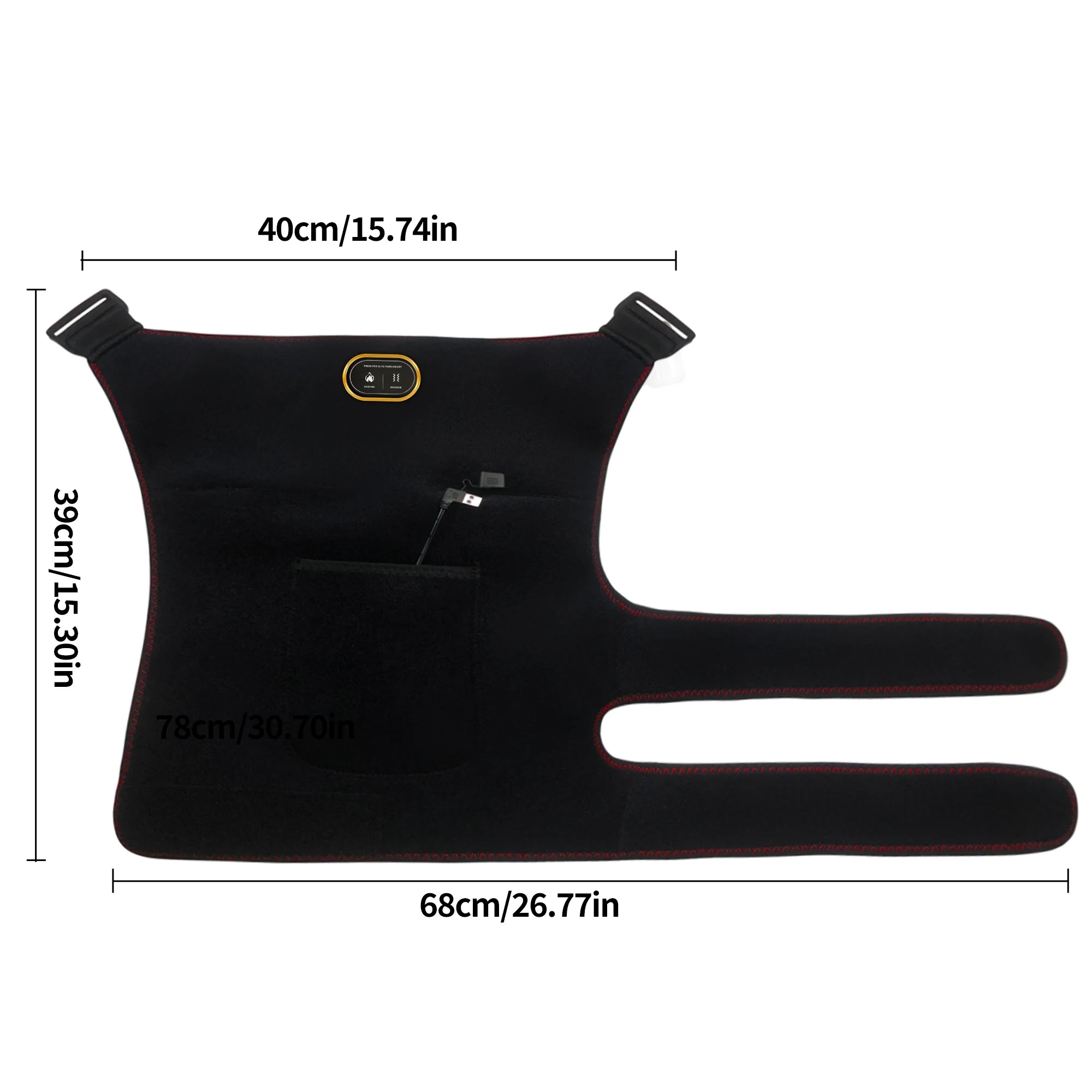 Hip Thigh Massager - 3-Gear Heat & Vibration, Relieves Muscle Soreness