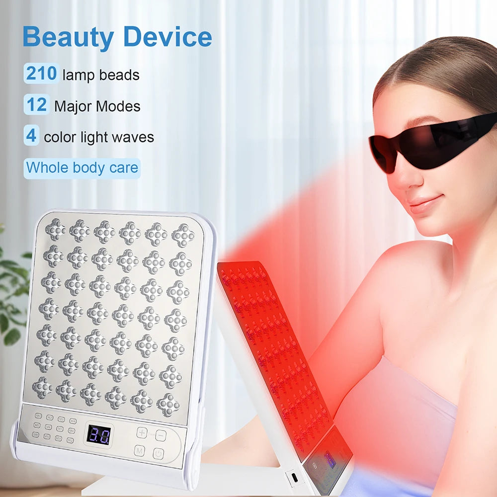 Wireless Face Body 4 Colors LED Photon Beauty Board Red Light Skin Rejuvenation