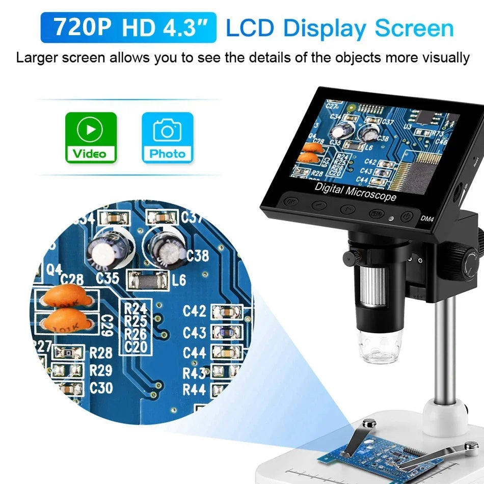 Digital Microscope  EDM4 4.3" LCD  for Electronic 1000x Coin Magnifier