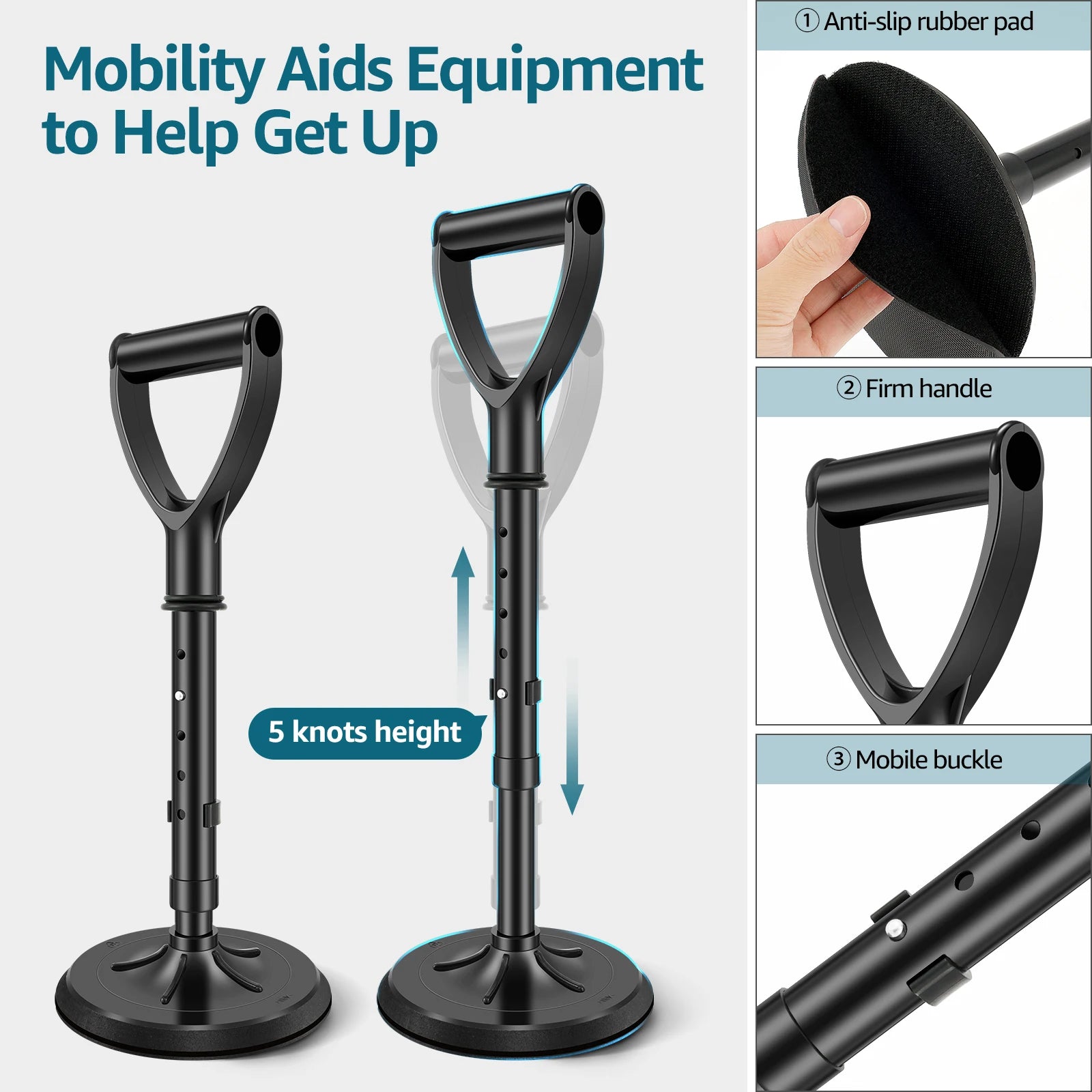 Mobility Aids Tool Adjustable Standing Assist Device