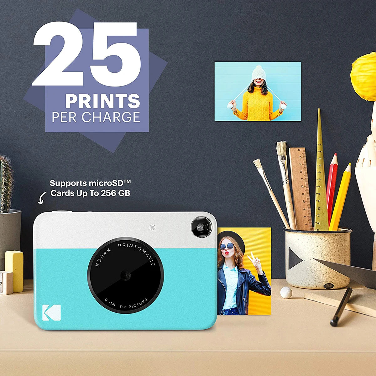 KODAK Printomatic Brand New Digital Instant Printing Camera ZINK Inkless Printing Color Photo Paper Printing Flash+40 Films Set
