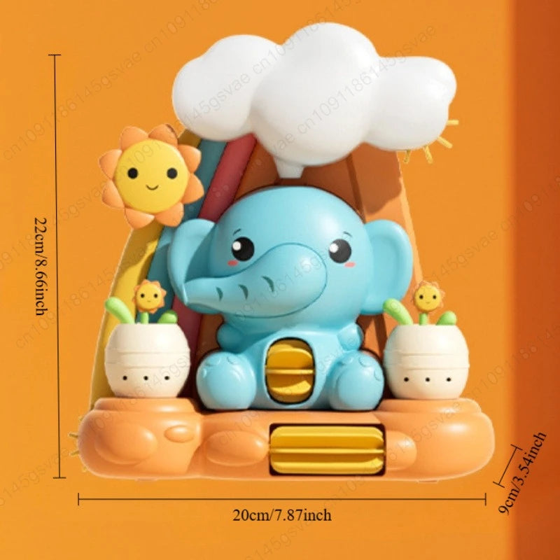 Interactive Elephant Water Wheel Bath Toy with Suction Cups