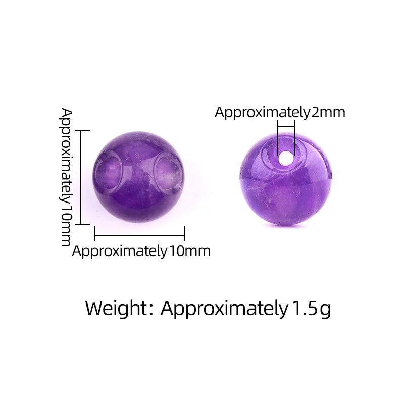 Natural Gemstone 10MM Button Round Beads Drilled 2.0mm Edge-hole  10 PCS