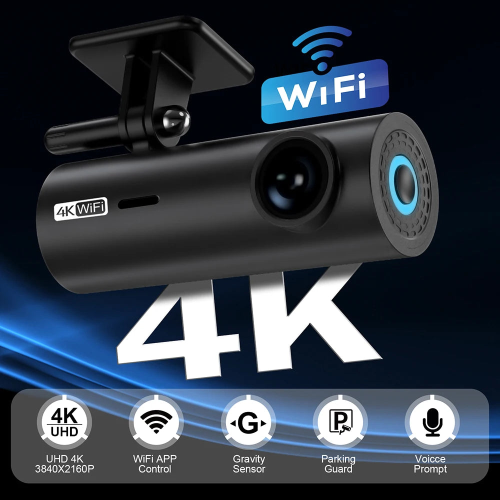 Dash Cam Video Recorders 4K WiFi Mini Front Camera