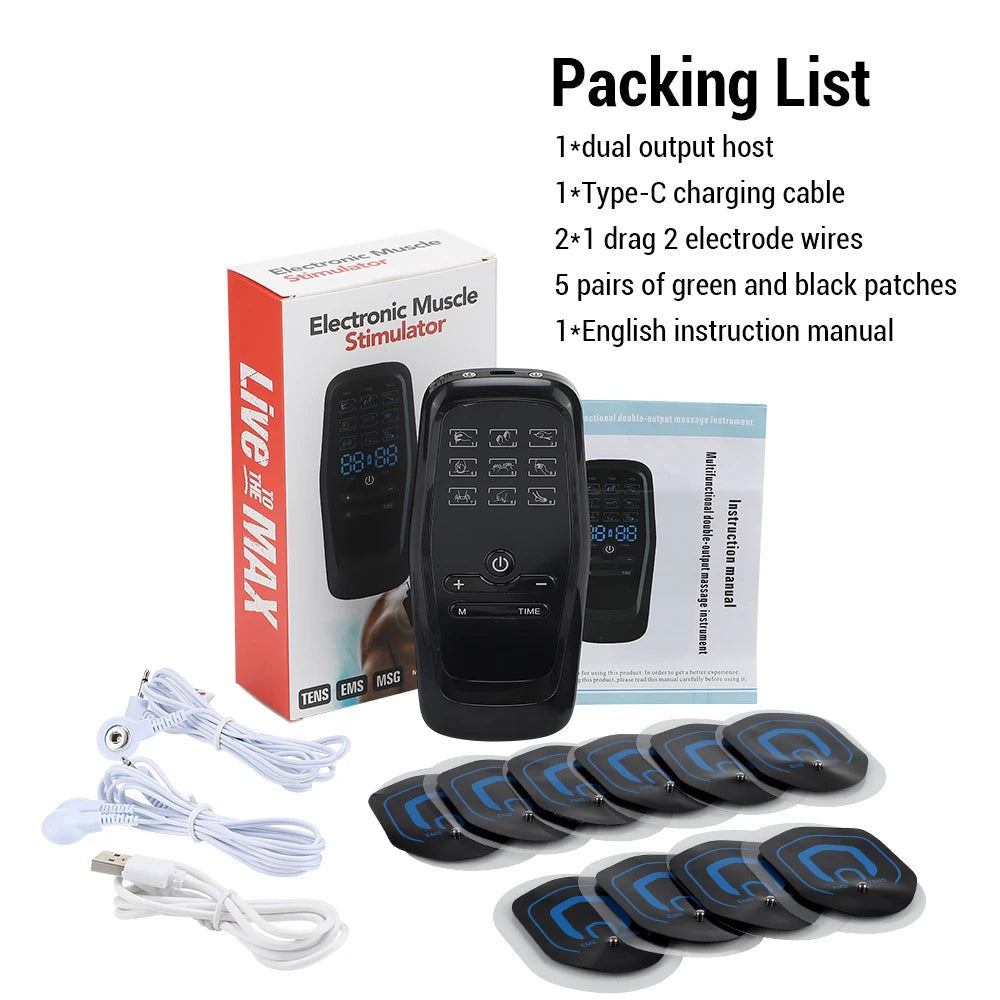Tens Muscle Stimulator Electric EMS Body Massage Digital Therapy