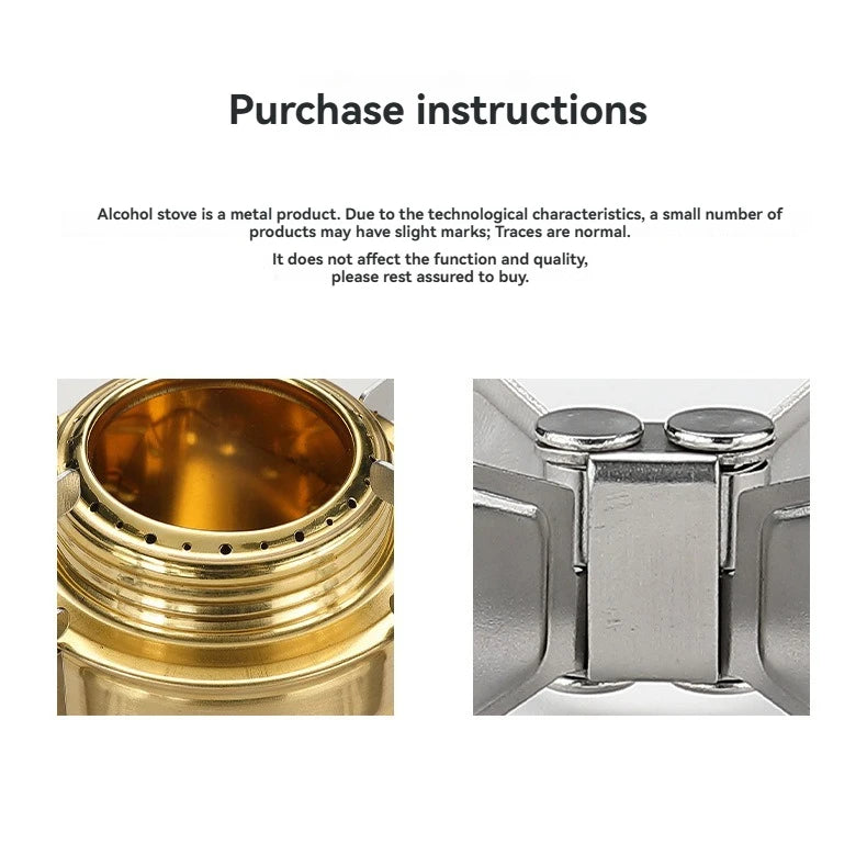CAMPINGMOON AS-1/AS-ST Outdoor Small Picnic Equipment Alcohol Stove Brass Stove Liquid Alcohol Stove Head Portable Stove