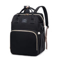 Foldable and Portable Mommy Backpack - with Crib Bed, Straps Large Capacity Diaper Bag