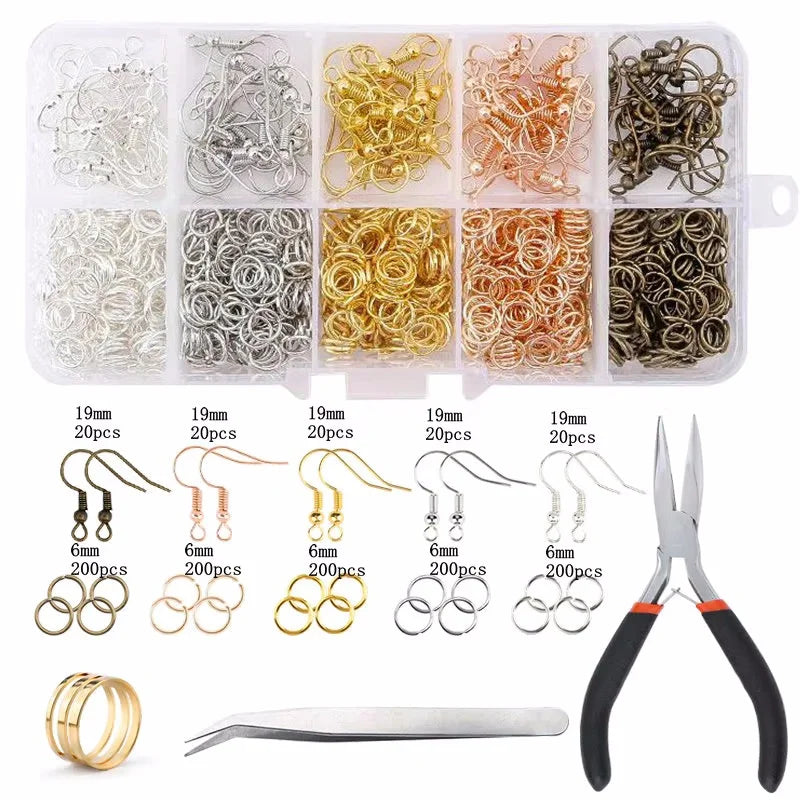 Jewelry Making Supplies Kit with Jewelry Making Tools Earring Charms Jewelry Wires