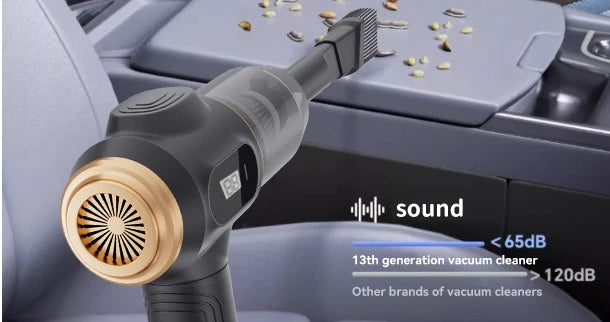 Powerful 2-in-1 Air Duster & Vacuum, Handheld Cordless Cleaner with Digital Display