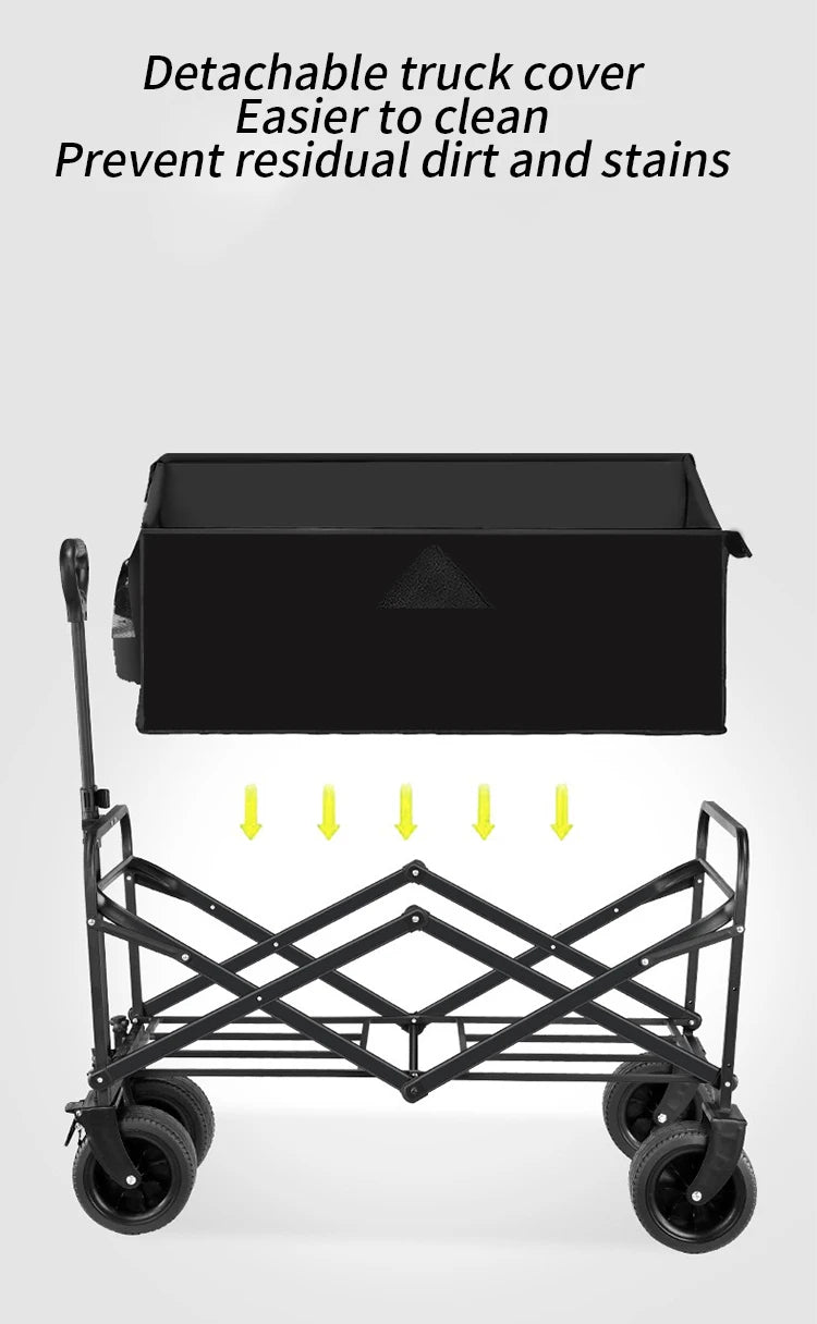 camping cart foldable trolley outdoor picnic portable hand-pull cart camping trailer camping