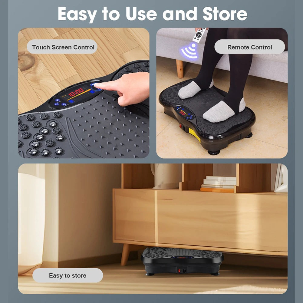 Vibration Plate Exercise Machine with Bluetooth and Adjustable Speed