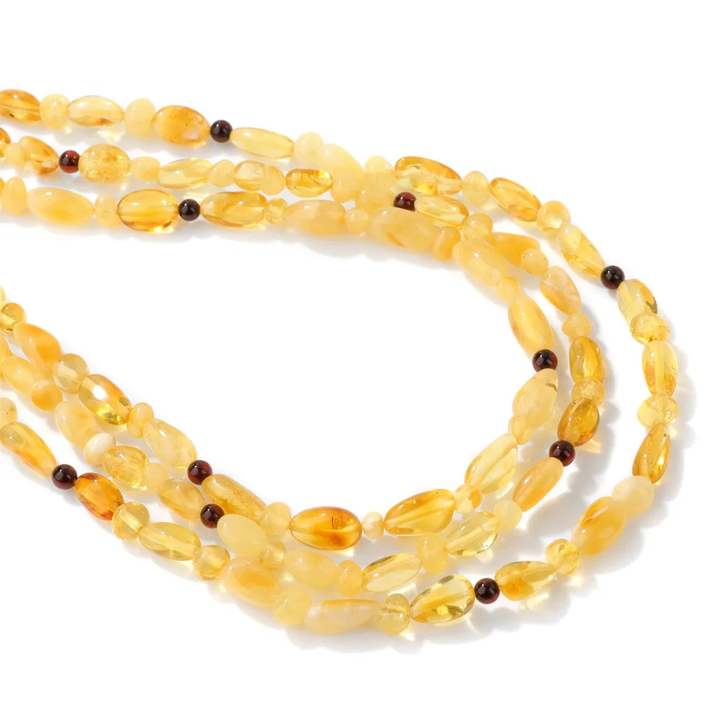 Amber Beads Round Oval Irregular Genuine Ambers Gem Stone Beads For Jewelry Making