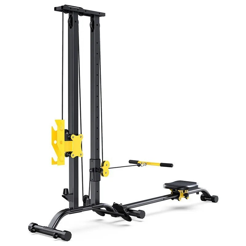 Multifunctional Rowing Machine, Fitness Equipment, High Pull Frame, dumbbell