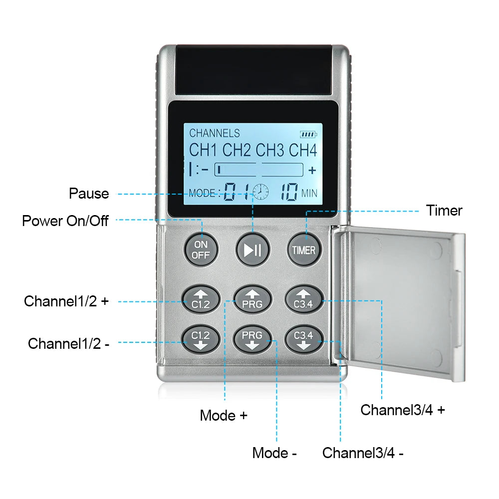 15 Mode EMS & TENS Muscle Stimulator – Electric Pulse Massager for Full Body Pain Relief