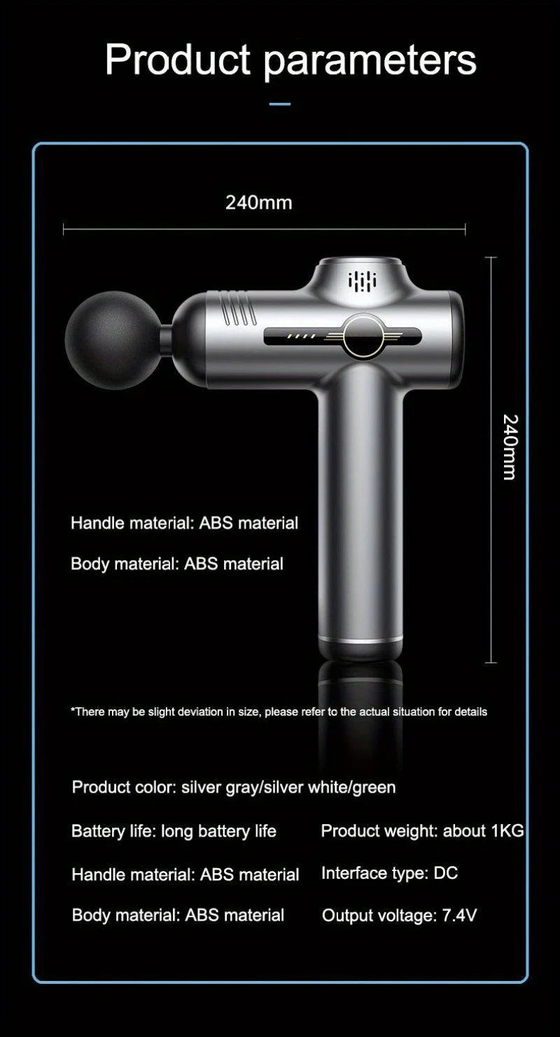 99-Speed Deep Tissue Percussion Massage Gun with Multiple Attachments for Muscle Recovery