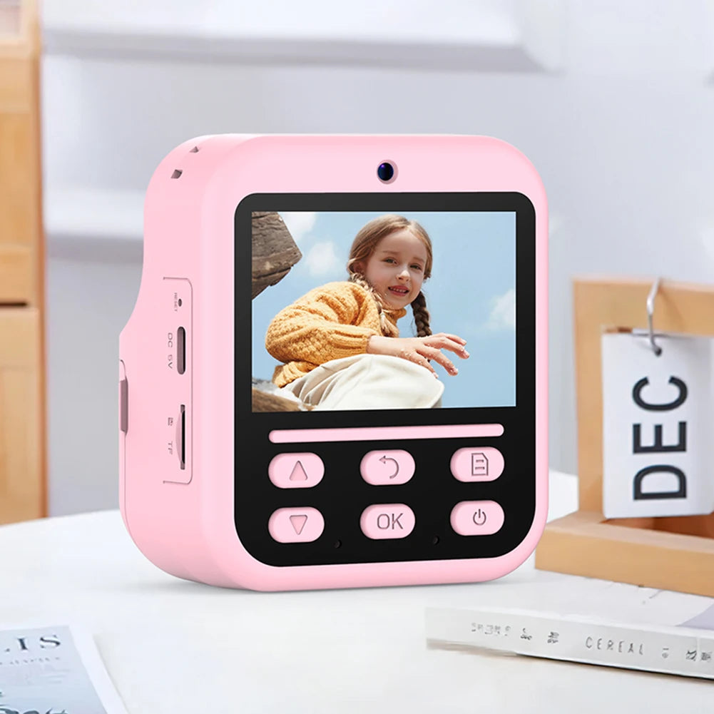 Kids Camera Instant 1080P HD Selfie Digital Camera for Girls Boys Christmas Birthday Gifts Toy Can Take Photo Video Print Camera