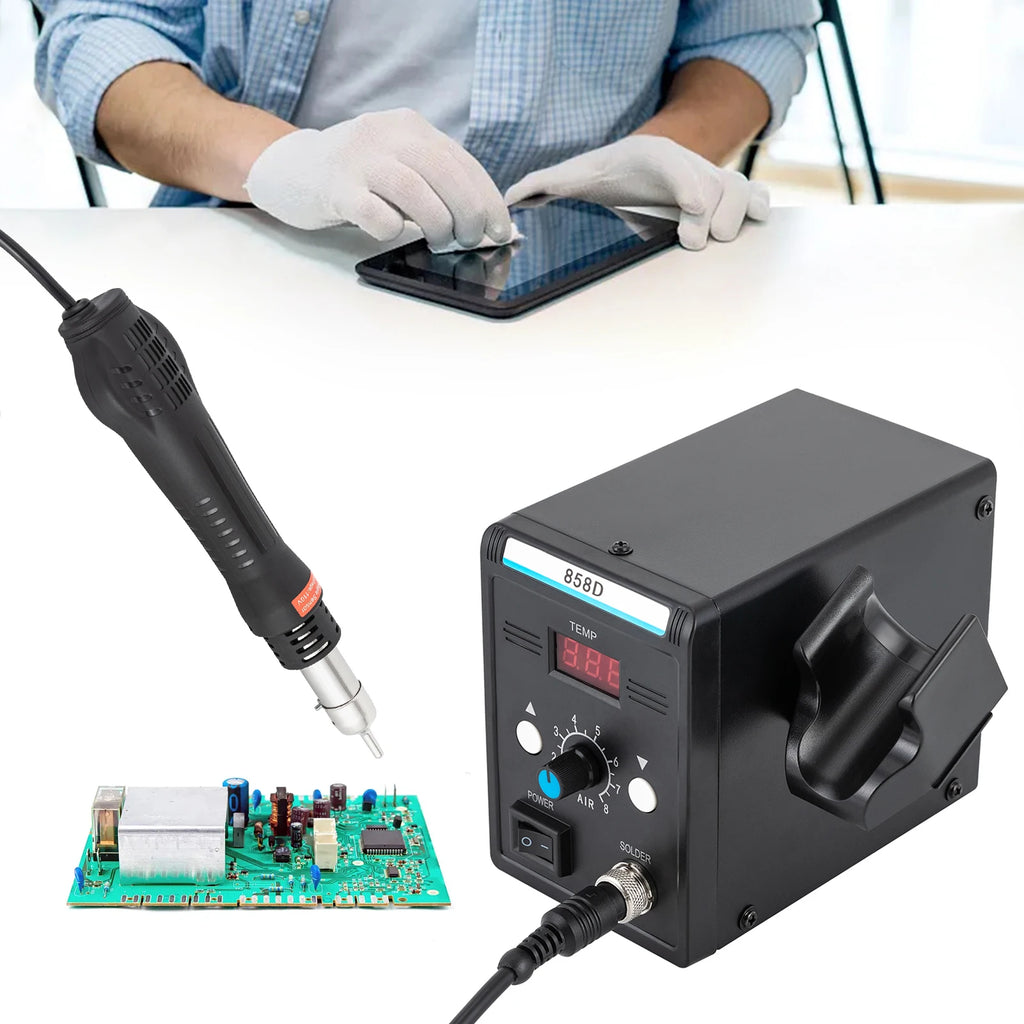Soldering Station With Heat Gun Set 700W Hot Air Rework SMD LED Screen