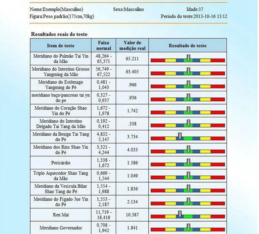 Body Health Analyzer 54 Checking Reports set Portable Testing Healthy Body Machine