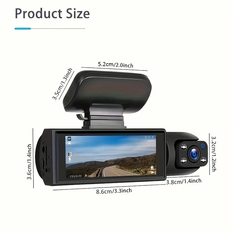 Dash Cam Front and Inside with WiFi 1080P Dual  – Car Camera with IR Night Vision,