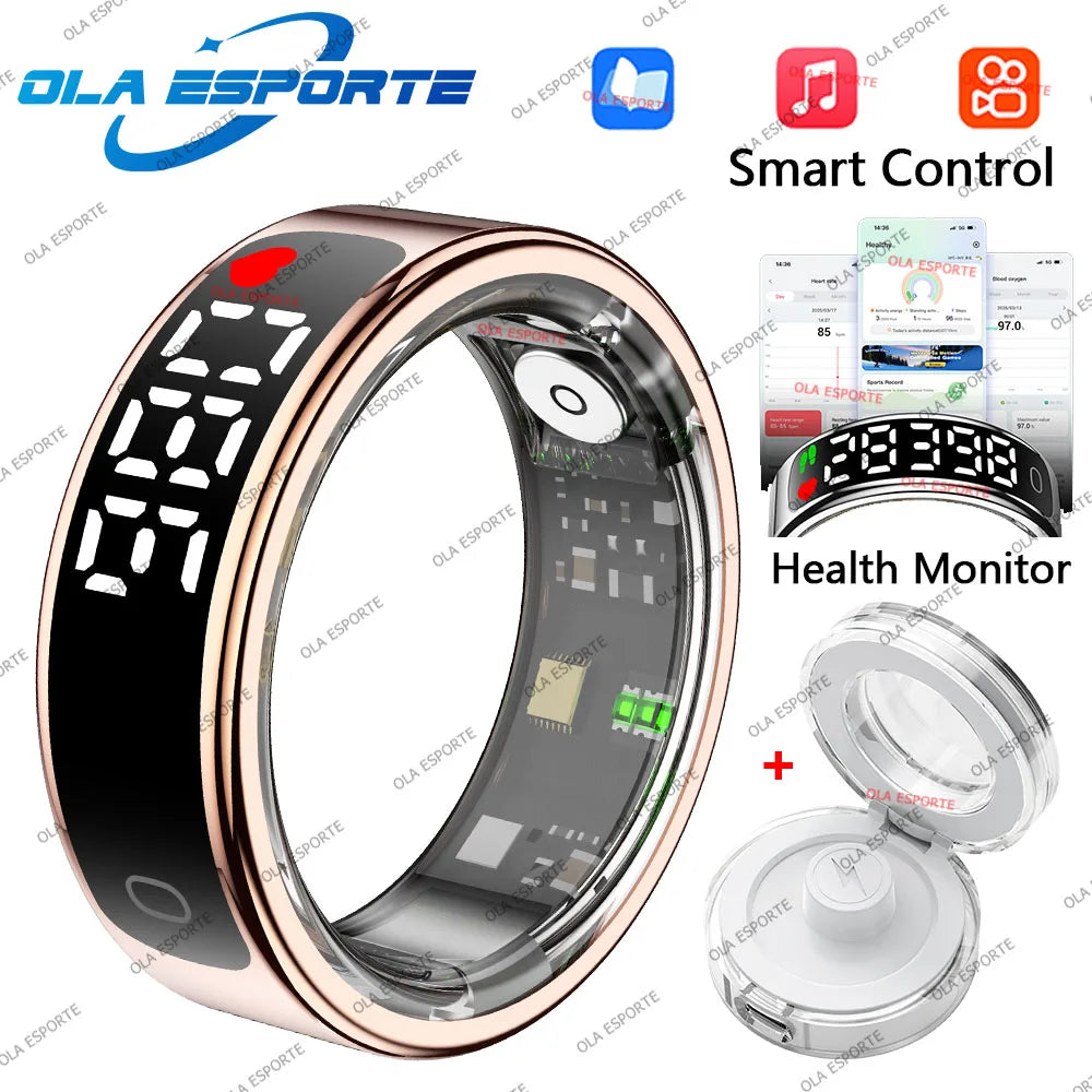 Smart Ring Hd Screen 5ATM Waterproof HeartRate Monitor