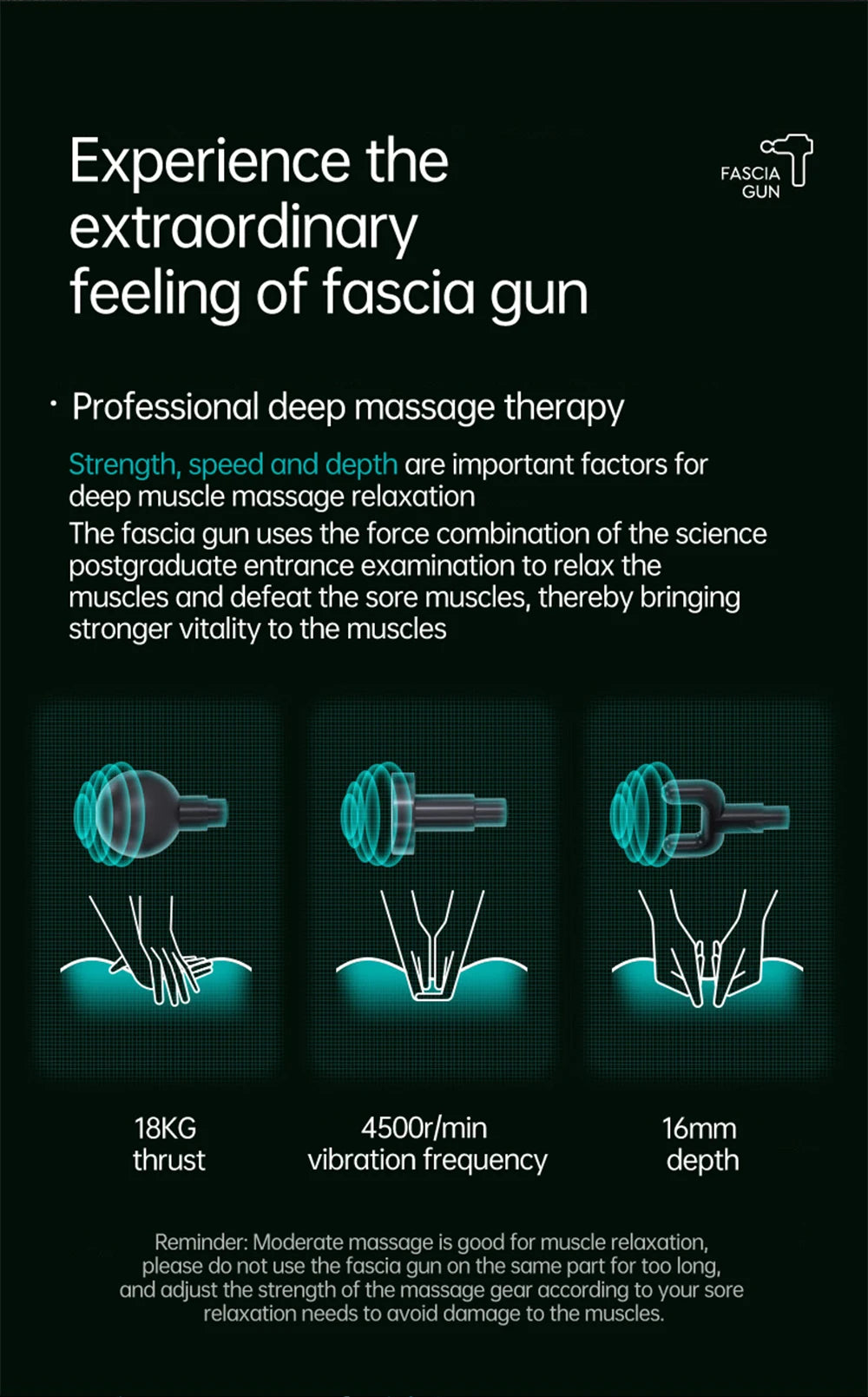 99-Speed Deep Tissue Percussion Massage Gun with Multiple Attachments for Muscle Recovery