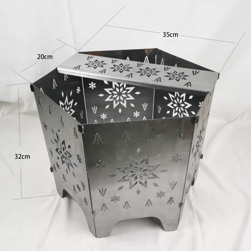 Camping Equipment Campfire Party Folding Outdoor Firewood Stove Portable Picnic Stoves Card Fire Table