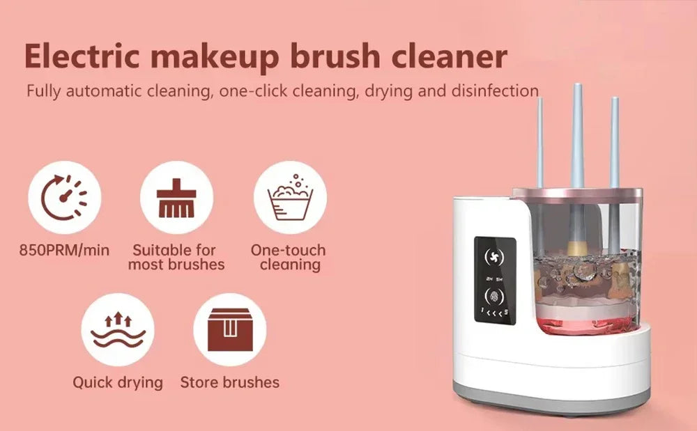 Electric Makeup Brush Cleaning Machine Beauty Tool Accessories USB Charging Makeup Brush Cleaning And Dryer Ladies' Holiday Gift