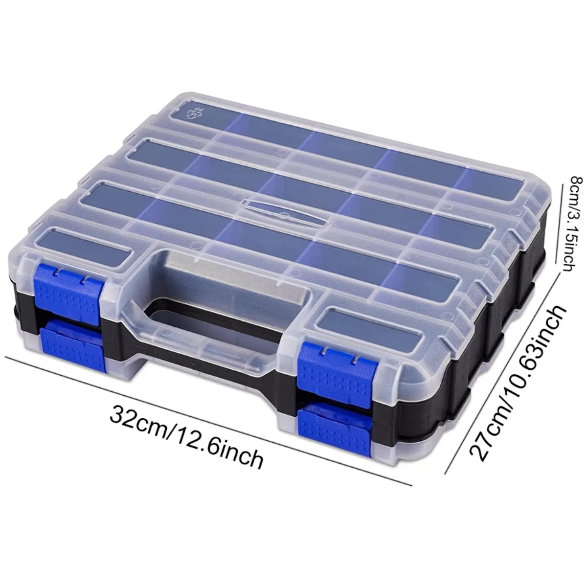 Organizer with clear flip-top lid 32-compartment durable Ideal for screws buttons