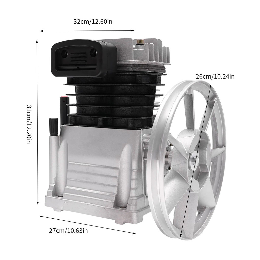 Air Compressor Pump Head Air Compressor Head with 2 Cylinders 960RPM 3HP