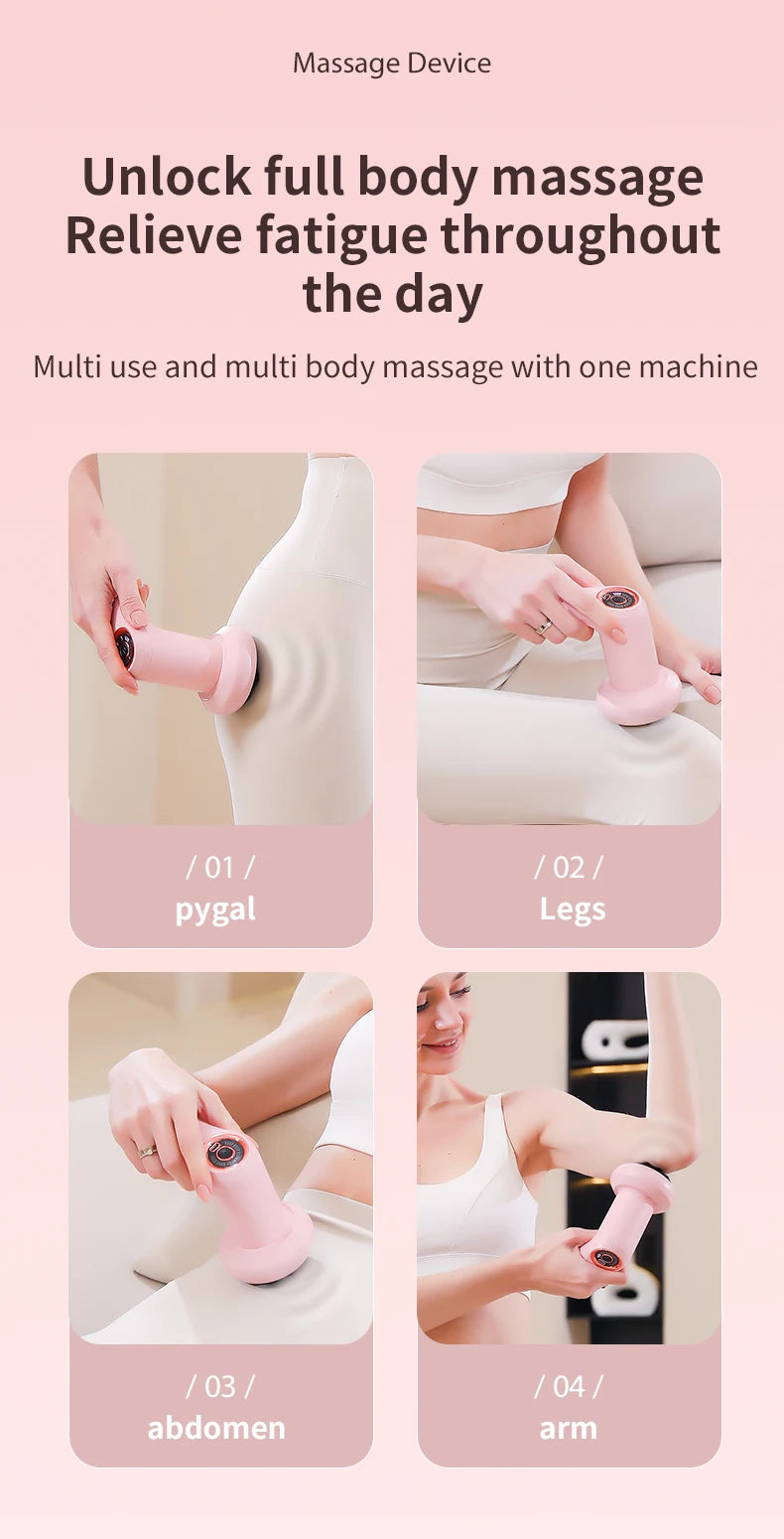 Cordless Electric Body Sculpting Massager – Handheld Cellulite & Muscle Relief Device