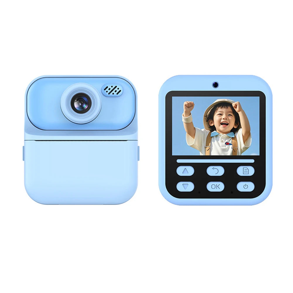 Kids Camera Instant 1080P HD Selfie Digital Camera for Girls Boys Christmas Birthday Gifts Toy Can Take Photo Video Print Camera