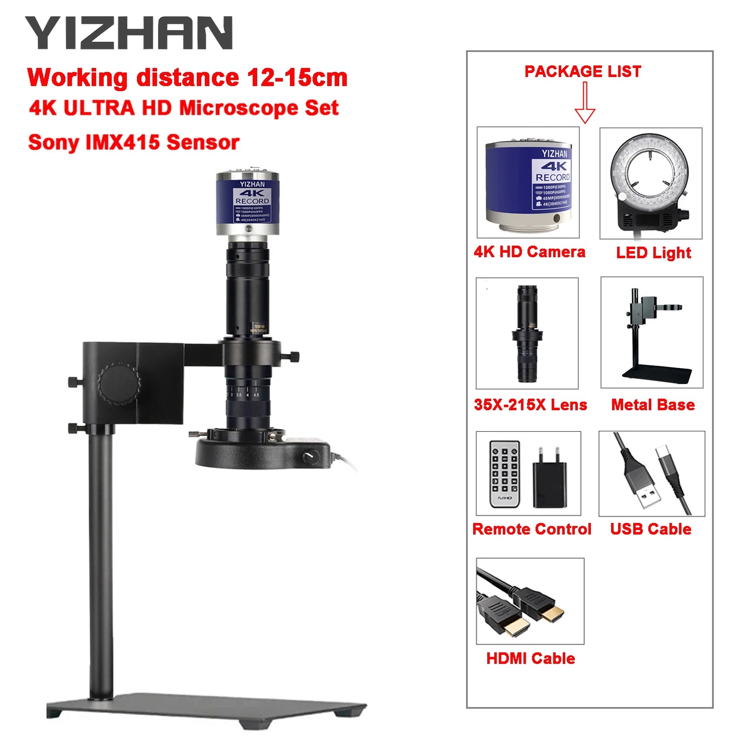 HD Digital Microscope For Soldering 60MP 48MP 13MP 4K HDMI USB