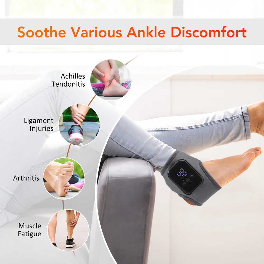 Smart Heated Ankle & Foot Massager with Temperature Control