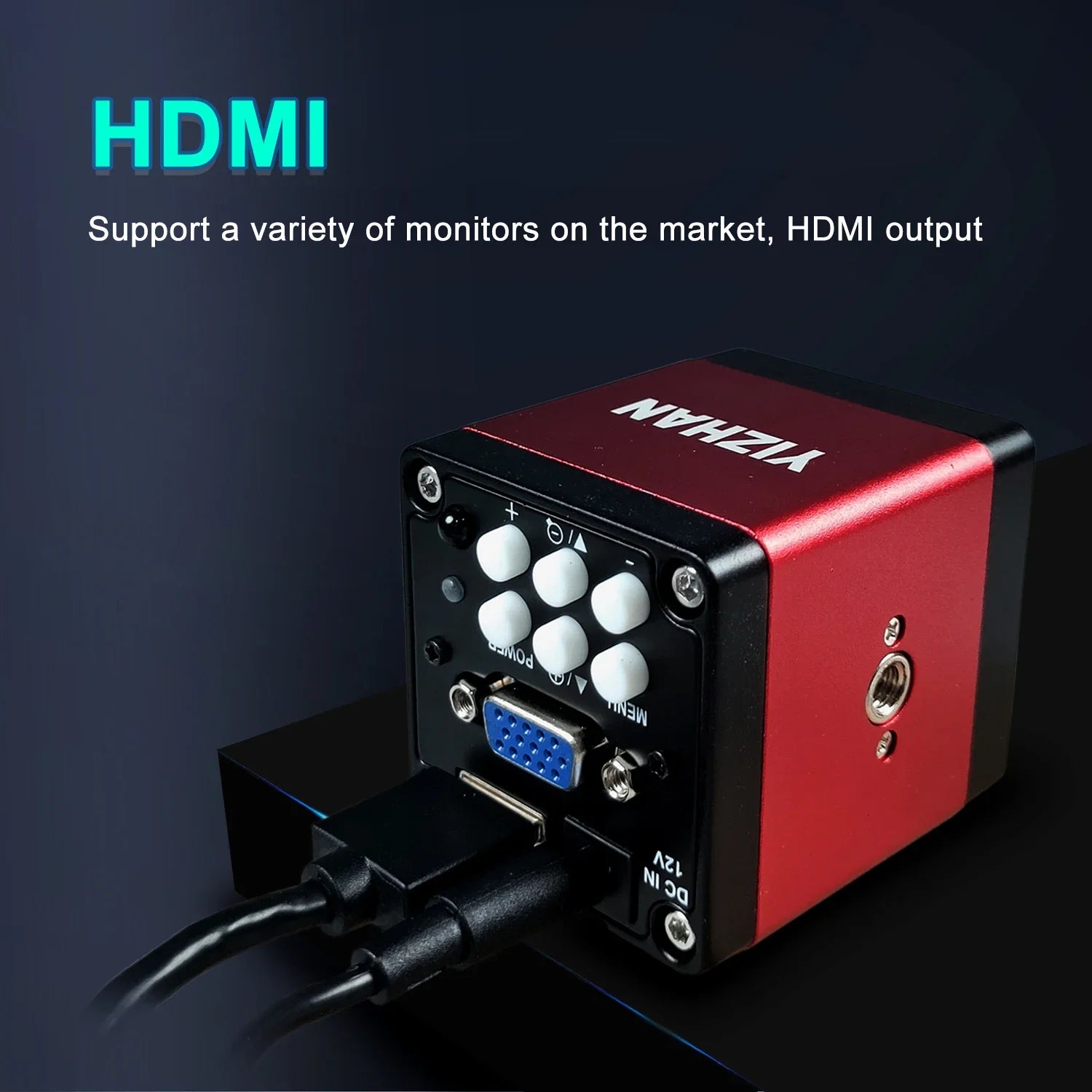 Microscope With 360° Adjustable Arm, 4K 48MP HDMI TYPE-C  0-150X Magnification