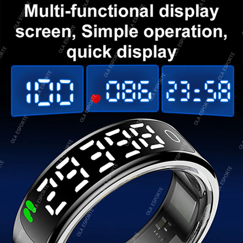 Smart Ring Hd Screen 5ATM Waterproof HeartRate Monitor