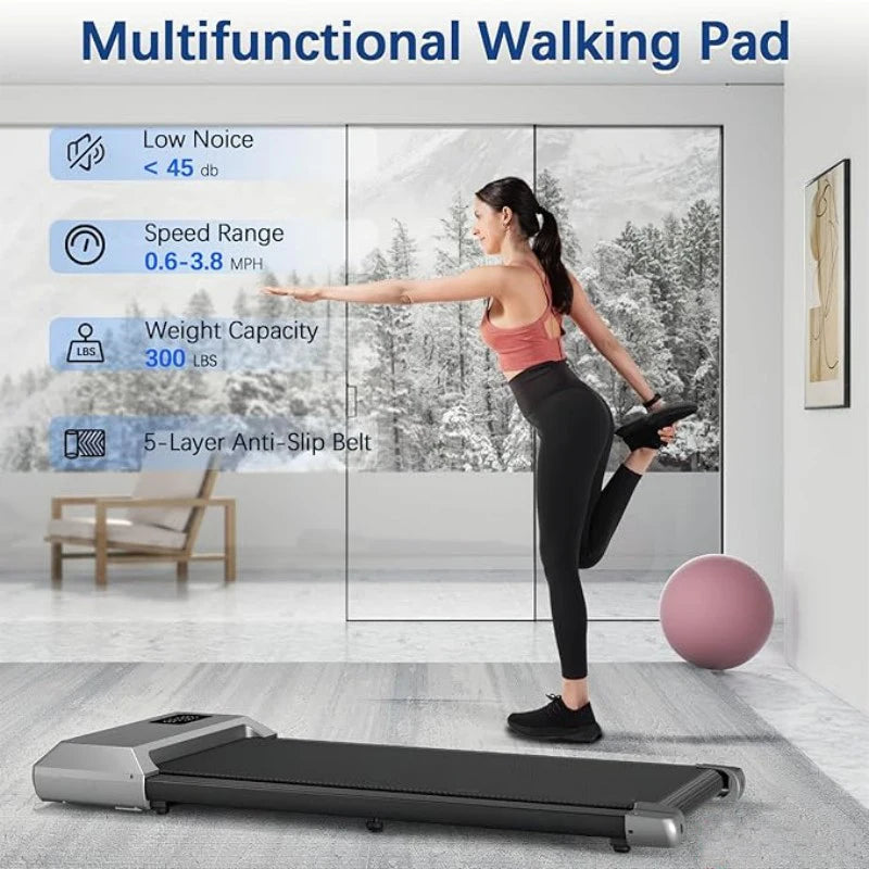 300lbs Treadmill for Home Treadmills Walking Pad LCD Digital Data Display